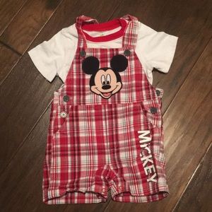Disney Mickey 12m overall set